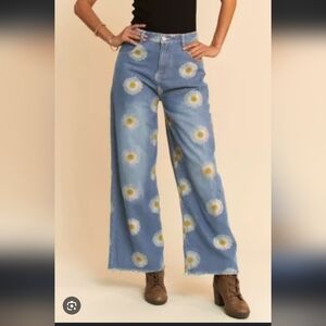 NWT Davi &Dani Blue Floral Women's Jeans_3XL_22-24